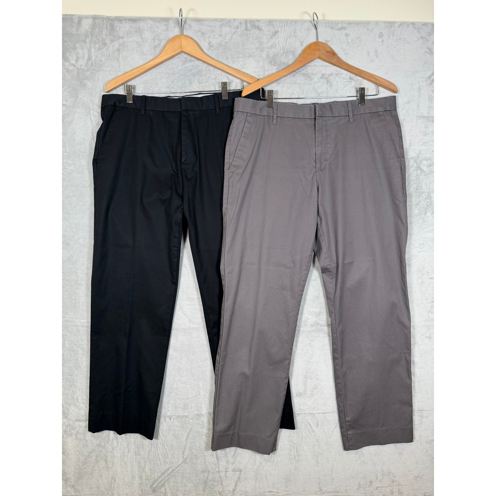 Gap‎ Chino Pants Mens 36x30* Black Gray Tailored Khakis Lot of 2 READ!